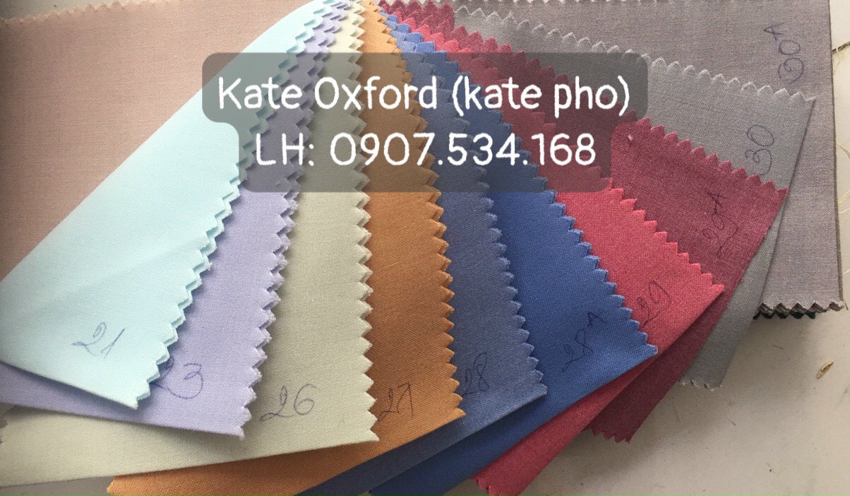 Vải kate ford, oxford, kate pho Sài Gòn