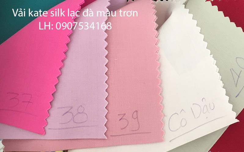 Vải kate silk màu trơn may đồng phục áo sơ mi công sở