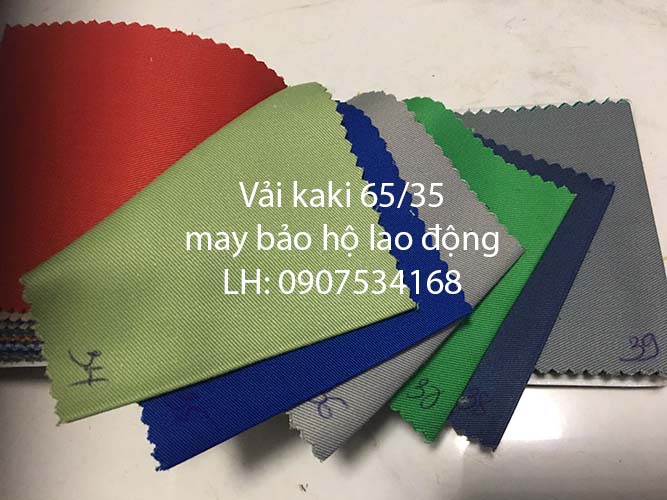 Vải kaki 65/35 may đồng phục bảo hộ lao động