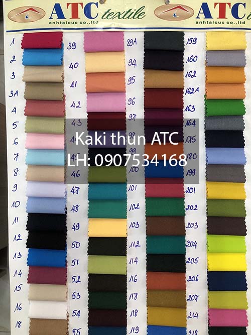 Vải kaki thun ATC may quần tây, áo blouse