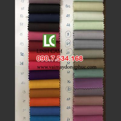 Vải kate silk màu trơn may đồng phục áo sơ mi công sở
