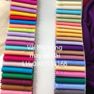 Vải phi bóng may áo dài, áo tốt nghiệp