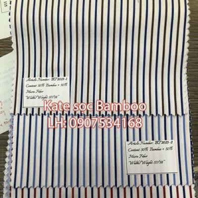 Vải Kate Bamboo sọc caro cao câp